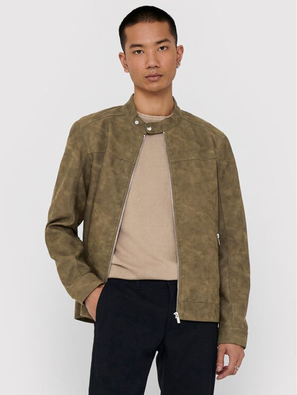 Only & Sons Only & Sons Яке от имитация на кожа Jasper 22016572 Кафяв Regular Fit