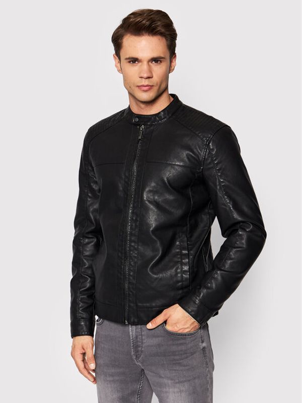 Only & Sons Only & Sons Яке от имитация на кожа Mike 22012339 Черен Regular Fit