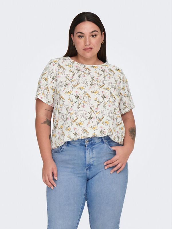 ONLY Carmakoma ONLY Carmakoma Блуза 15218353 Бял Regular Fit