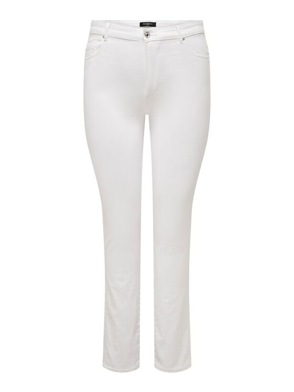 ONLY Carmakoma ONLY Carmakoma Дънки 15284613 Бял Straight Fit