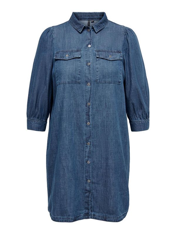 ONLY Carmakoma ONLY Carmakoma Дънкова рокля Felica 15281042 Син Regular Fit