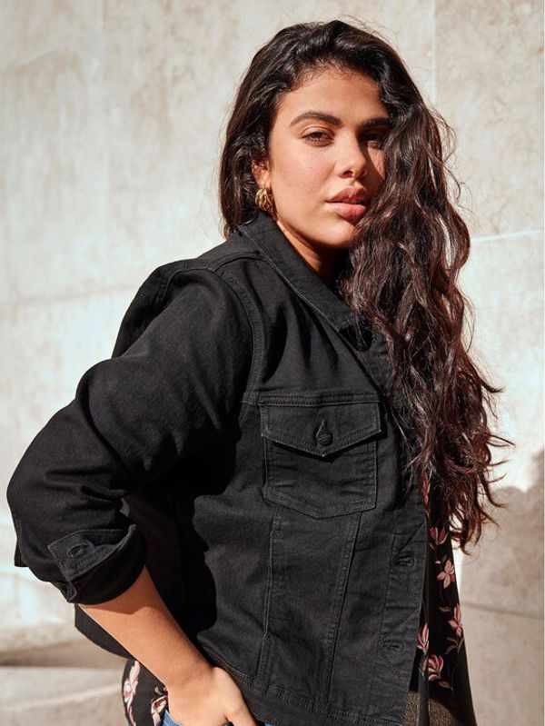 ONLY Carmakoma ONLY Carmakoma Дънково яке Wespa 15250858 Черен Regular Fit