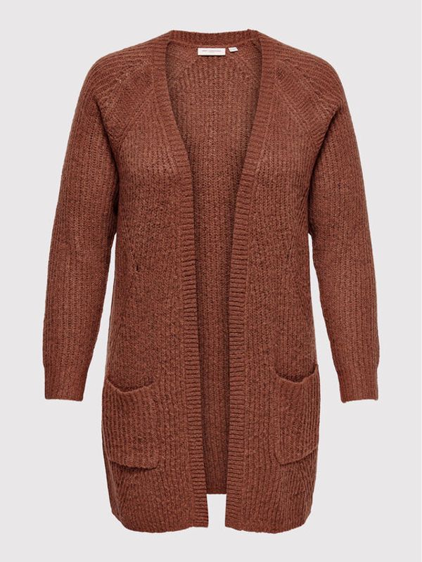 ONLY Carmakoma ONLY Carmakoma Кардиган Bernie 15190574 Кафяв Regular Fit