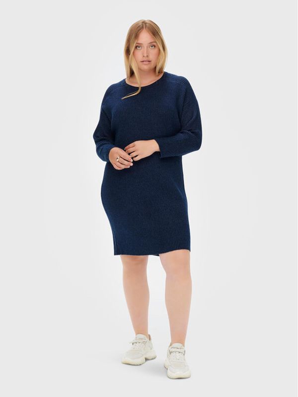 ONLY Carmakoma ONLY Carmakoma Плетена рокля Fia 15264789 Тъмносин Regular Fit