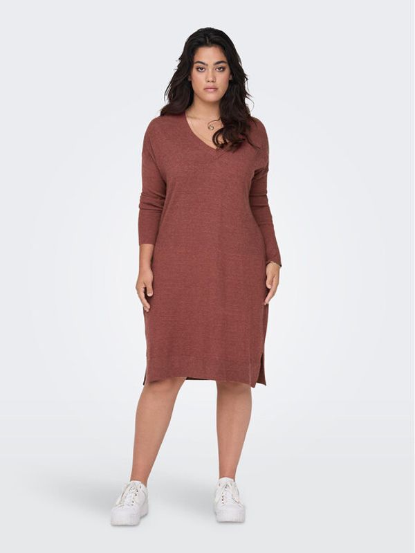 ONLY Carmakoma ONLY Carmakoma Плетена рокля Ibi 15263791 Червен Regular Fit