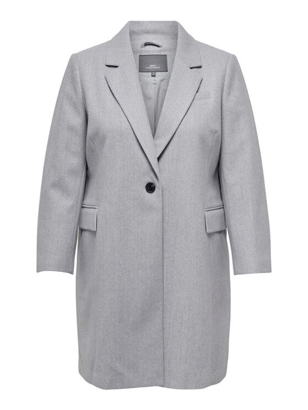 ONLY Carmakoma ONLY Carmakoma Преходно палто 15295413 Сив Regular Fit