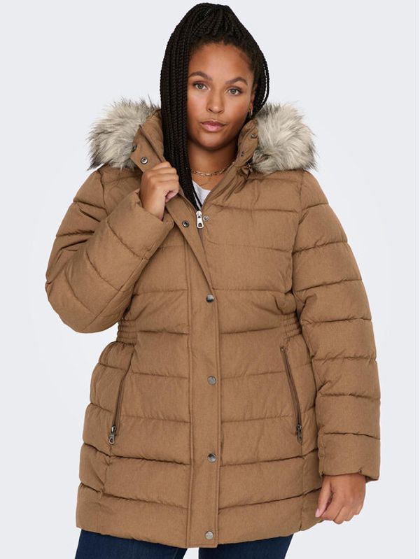 ONLY Carmakoma ONLY Carmakoma Пухено яке Luna 15206227 Кафяв Regular Fit