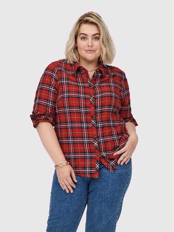 ONLY Carmakoma ONLY Carmakoma Риза Carpini 15242434 Червен Regular Fit