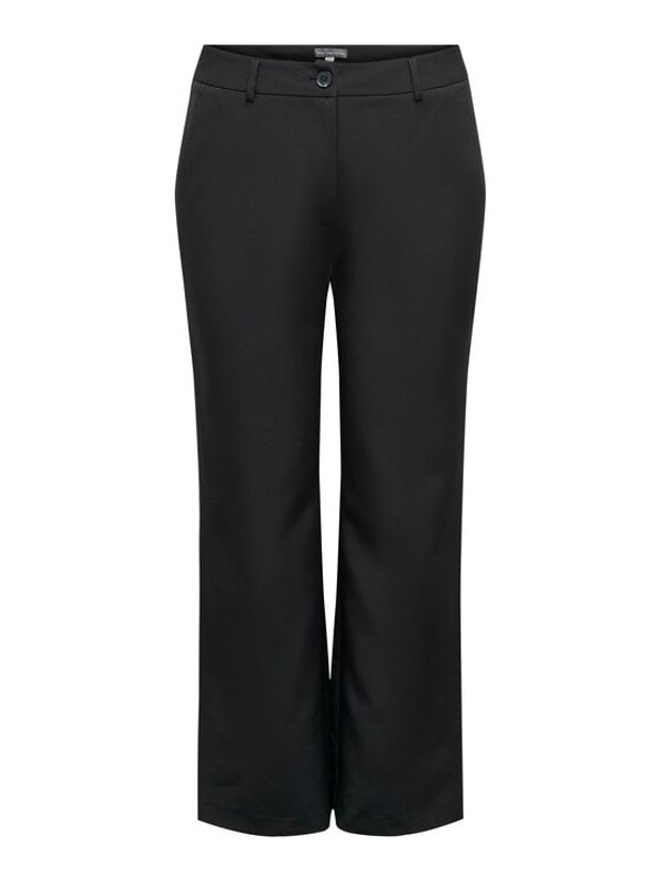 ONLY Carmakoma ONLY Carmakoma Текстилни панталони 15300118 Черен Straight Fit