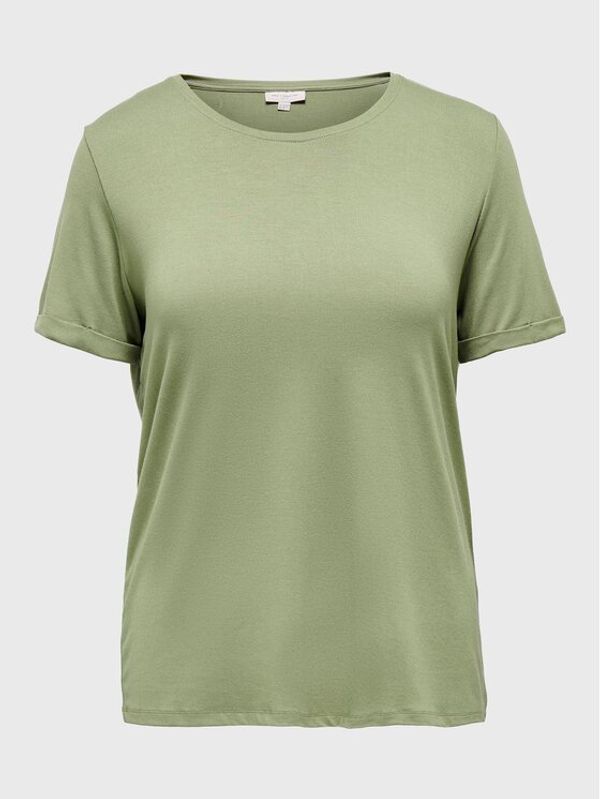 ONLY Carmakoma ONLY Carmakoma Тишърт 15238147 Кафяв Regular Fit