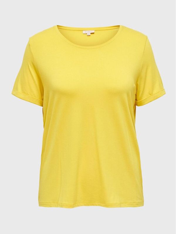 ONLY Carmakoma ONLY Carmakoma Тишърт 15238147 Жълт Regular Fit