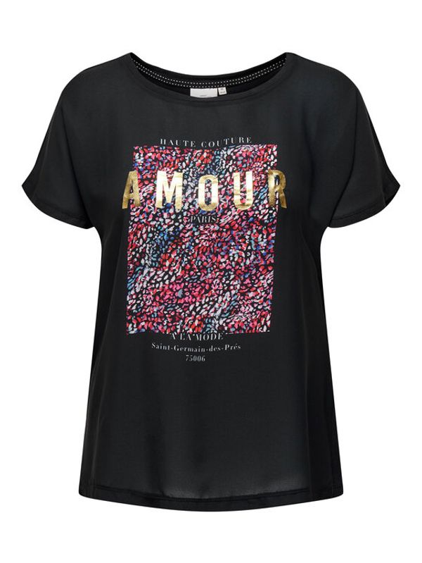 ONLY Carmakoma ONLY Carmakoma Тишърт 15295539 Черен Regular Fit