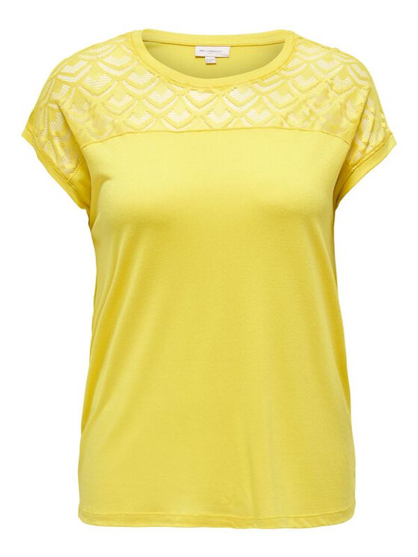 ONLY Carmakoma ONLY Carmakoma топ 15197908 Жълт Regular Fit