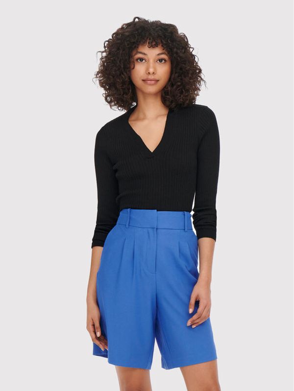 ONLY ONLY Блуза Nimone 15267703 Черен Slim Fit