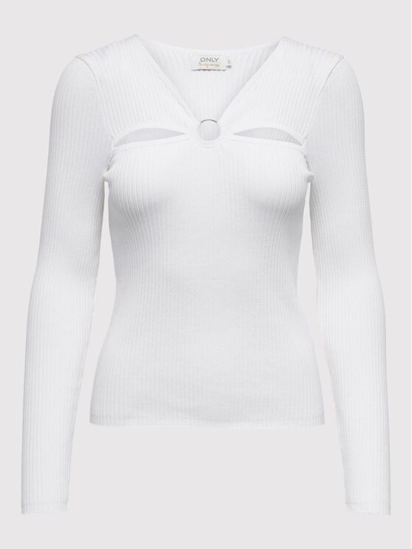 ONLY ONLY Блуза Perla 15272748 Бял Slim Fit