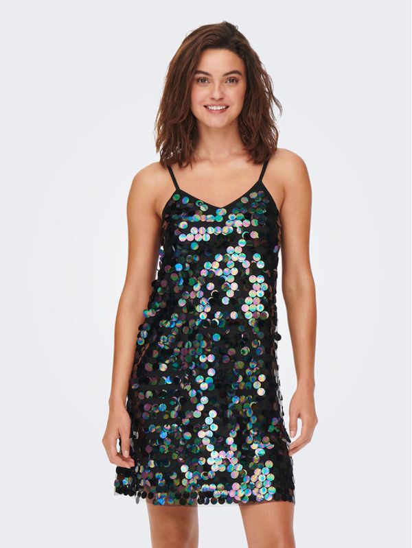 ONLY ONLY Коктейлна рокля Emili 15279214 Черен Regular Fit