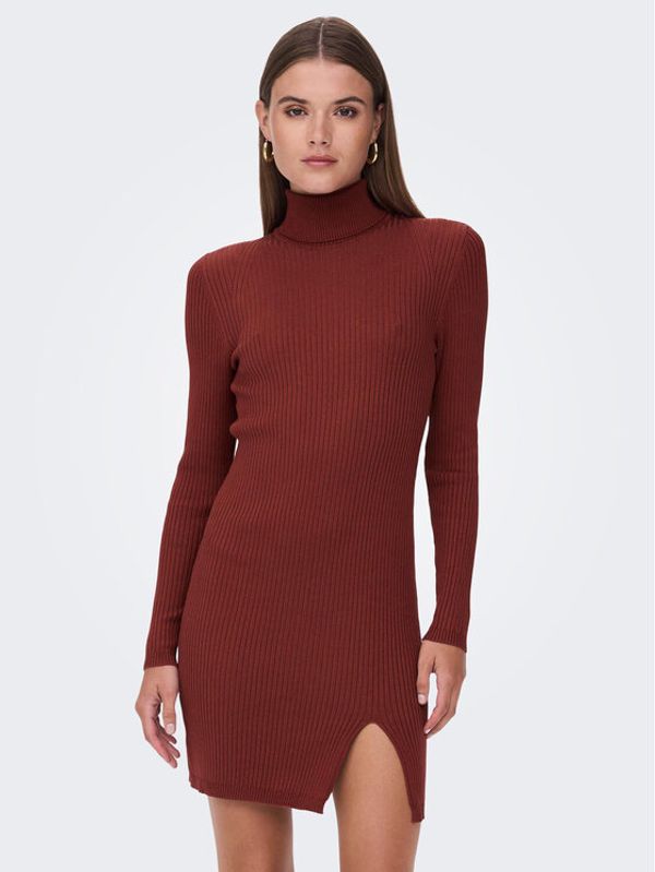 ONLY ONLY Плетена рокля Frida 15267977 Бордо Slim Fit