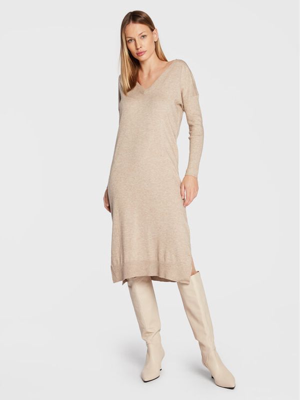 ONLY ONLY Плетена рокля Ibi 15259112 Бежов Regular Fit
