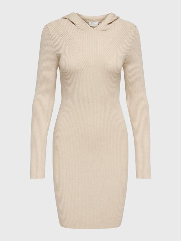 ONLY ONLY Плетена рокля Lorelai 15272749 Бежов Slim Fit
