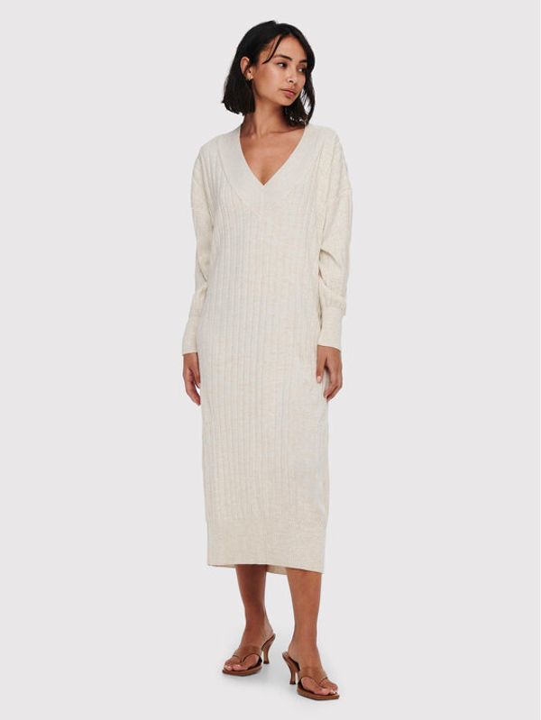 ONLY ONLY Плетена рокля New Tessa 15236372 Бежов Regular Fit