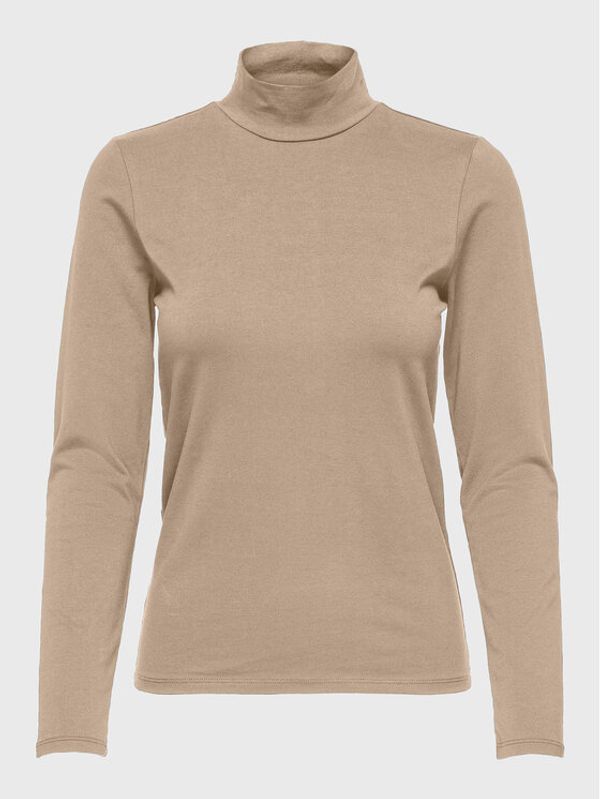 ONLY ONLY Поло Live Love 15280335 Бежов Slim Fit