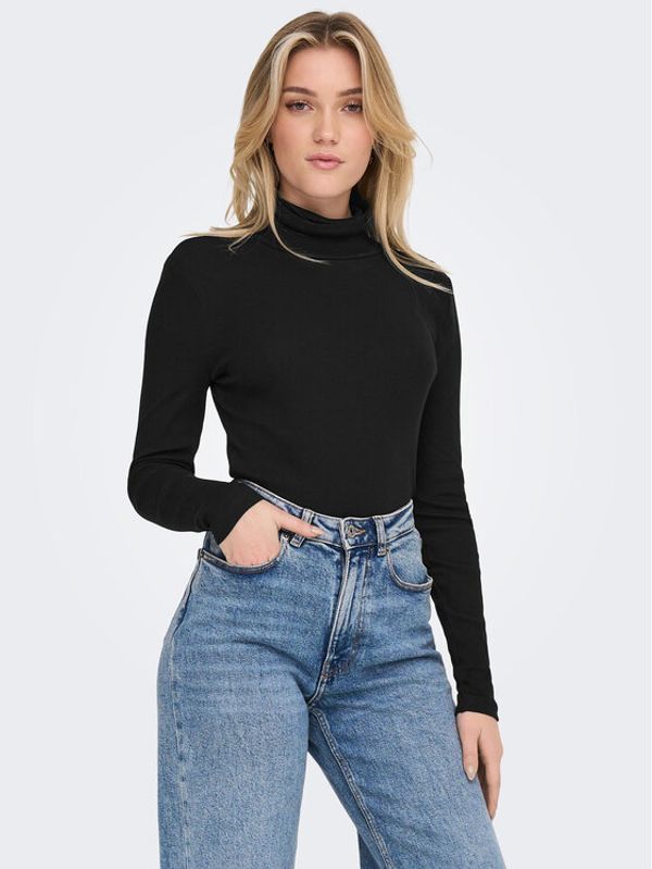 ONLY ONLY Поло Philine 15273867 Черен Slim Fit