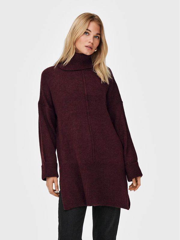 ONLY ONLY Поло Tatiana 15241191 Бордо Relaxed Fit