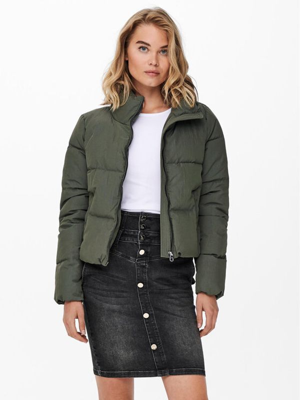 ONLY ONLY Пухено яке 15205371 Зелен Regular Fit