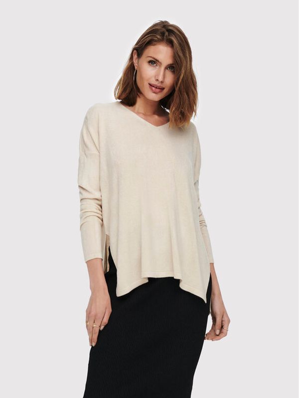 ONLY ONLY Пуловер Amalia 15219642 Бежов Regular Fit