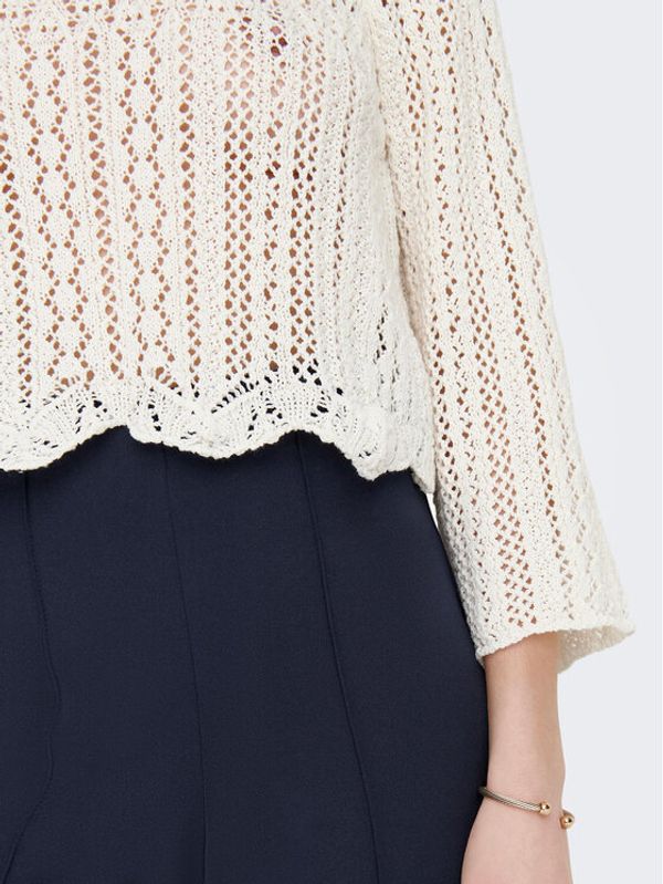 ONLY ONLY Пуловер Nola 15233173 Бял Regular Fit