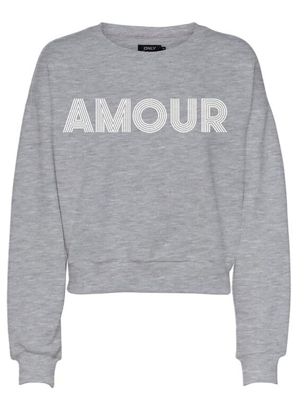 ONLY ONLY Суитшърт 15304436 Сив Regular Fit