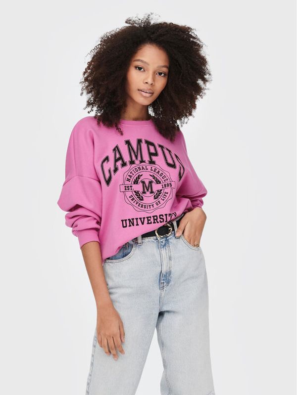 ONLY ONLY Суитшърт Ottoline 15274638 Розов Relaxed Fit