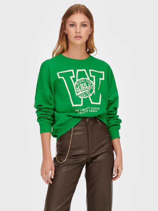 ONLY ONLY Суитшърт Ottoline 15274638 Зелен Relaxed Fit