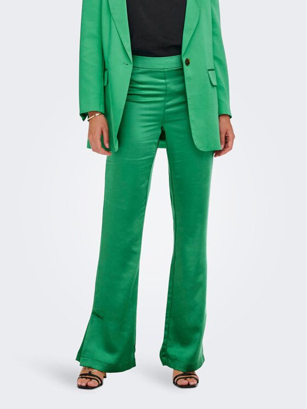 ONLY ONLY Текстилни панталони Paige-Mayra 15275725 Зелен Flare Fit