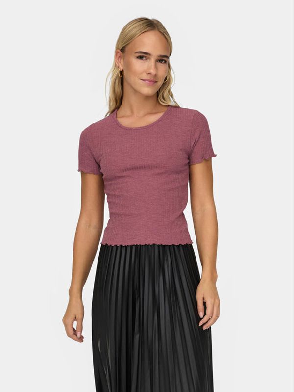 ONLY ONLY Тишърт 15201206 Розов Slim Fit