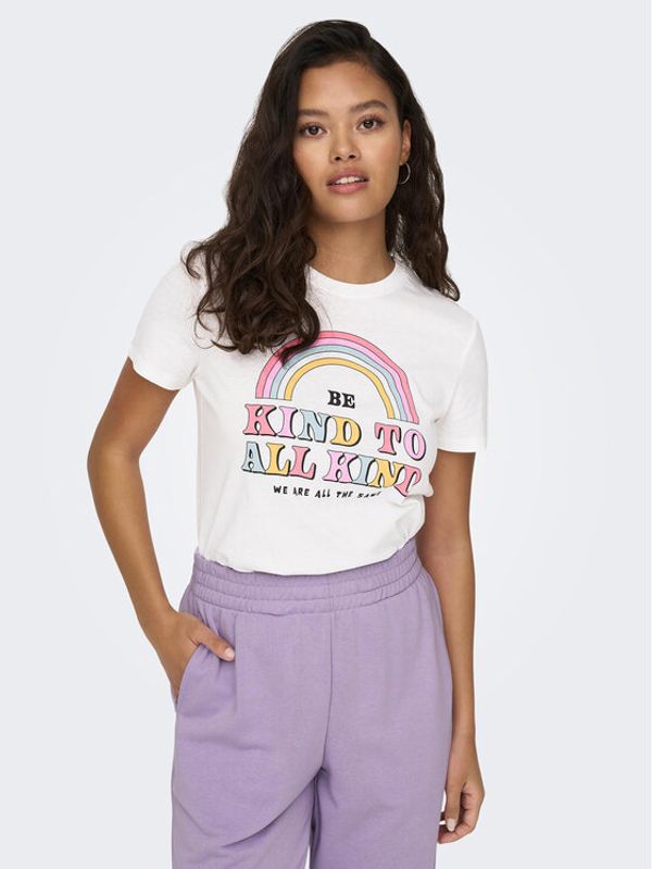 ONLY ONLY Тишърт 15286727 Бял Regular Fit