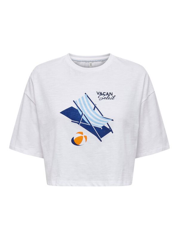 ONLY ONLY Тишърт 15296237 Бял Regular Fit