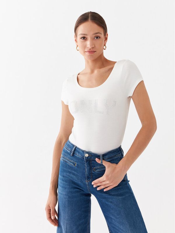 ONLY ONLY Тишърт 15316416 Бял Slim Fit