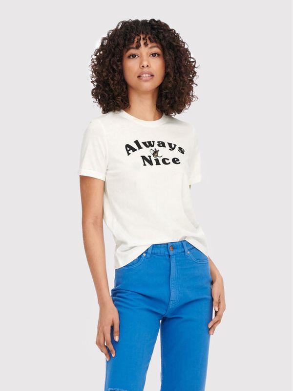 ONLY ONLY Тишърт Kita 15264049 Бял Regular Fit