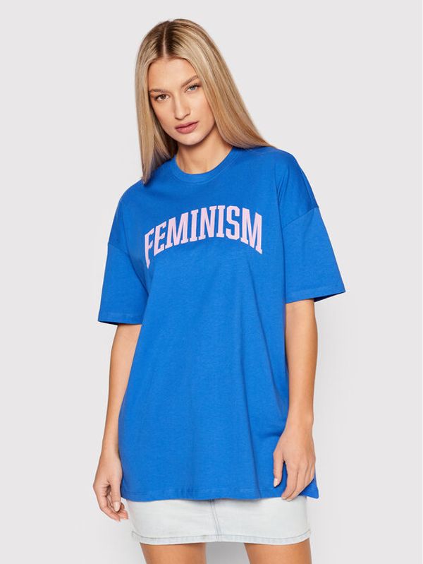 ONLY ONLY Тишърт Stina 15259043 Син Oversize