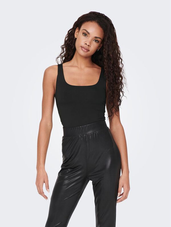 ONLY ONLY топ Lea 15278090 Черен Slim Fit