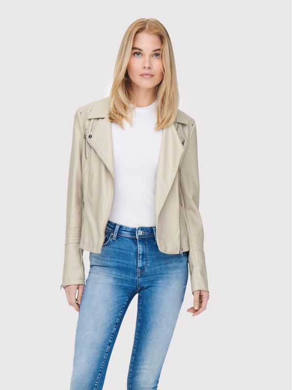 ONLY ONLY Яке от имитация на кожа Gemma 15153079 Бежов Regular Fit