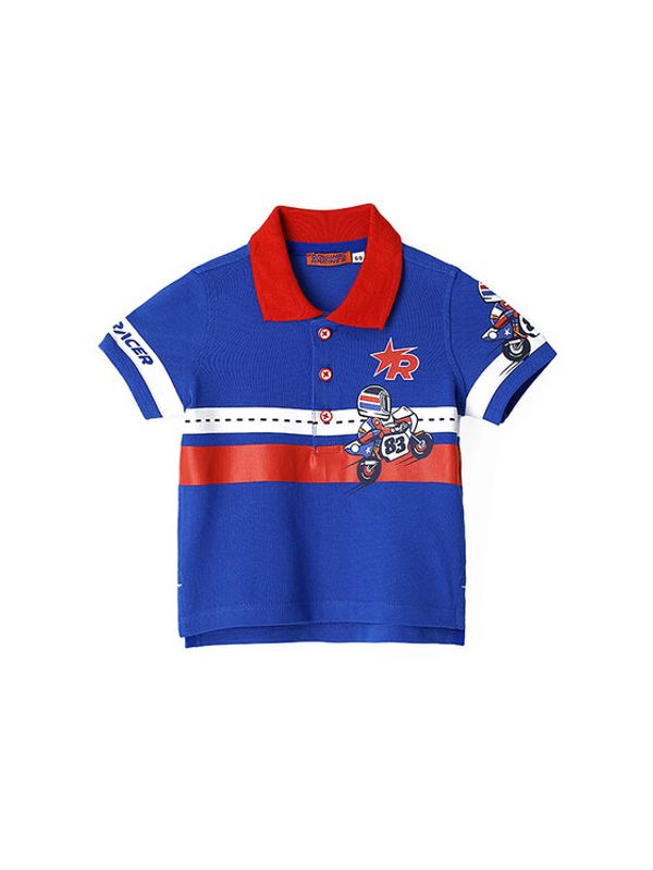 Original Marines Original Marines Тениска с яка и копчета DDP0248NM Син Regular Fit