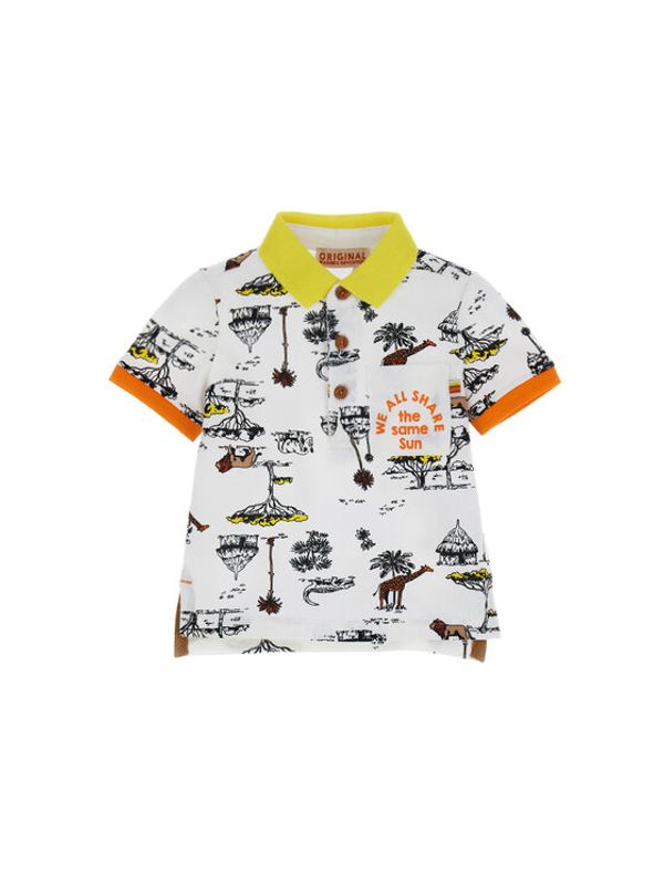 Original Marines Original Marines Тениска с яка и копчета DDP0344NM Екрю Regular Fit