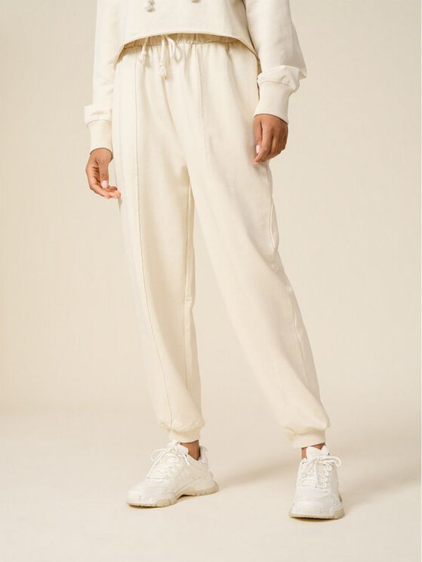 Outhorn Outhorn Долнище анцуг OTHSS23TTROF175 Екрю Relaxed Fit