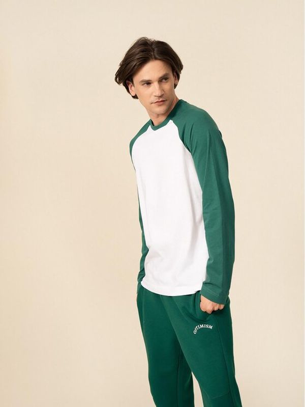 Outhorn Outhorn Тениска с дълъг ръкав OTHSS23TLONM071 Зелен Regular Fit