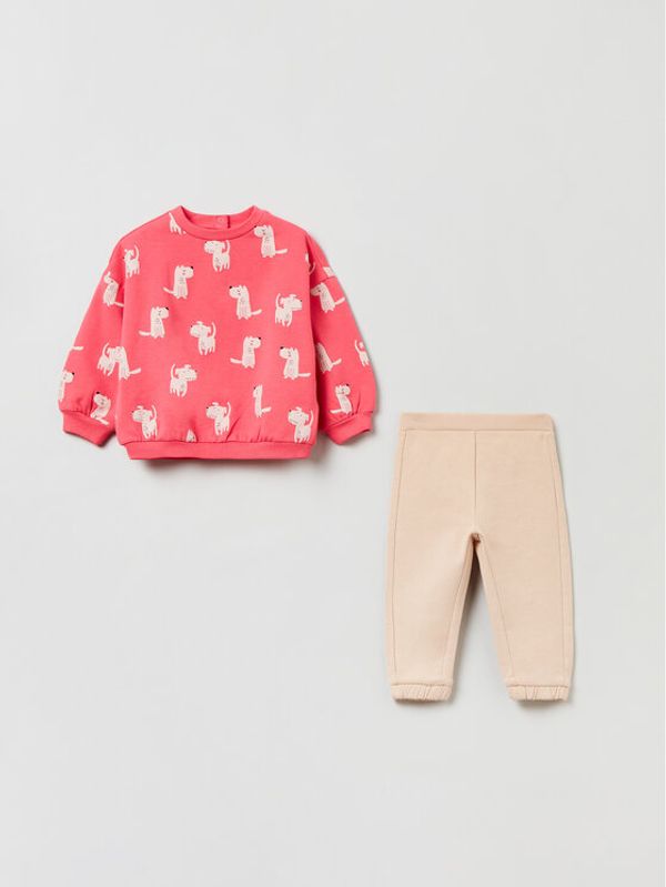 OVS OVS Анцуг 1632962 Розов Regular Fit