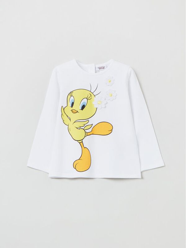 OVS OVS Блуза LOONEY TUNES 1698445 Бял Regular Fit
