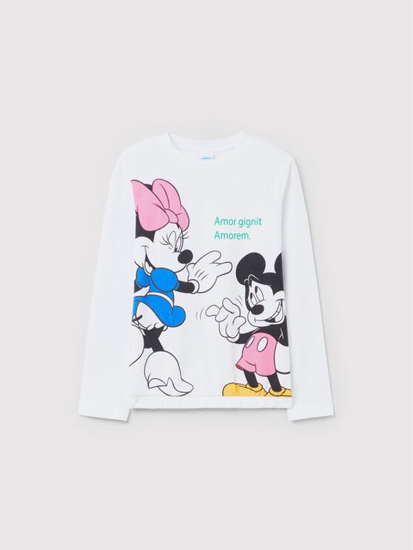 OVS OVS Блуза MICKEY & FRIENDS 1434334 Бял Regular Fit