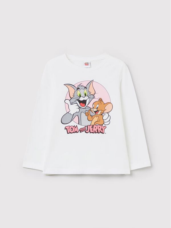 OVS OVS Блуза TOM AND JERRY 1439216 Бял Regular Fit